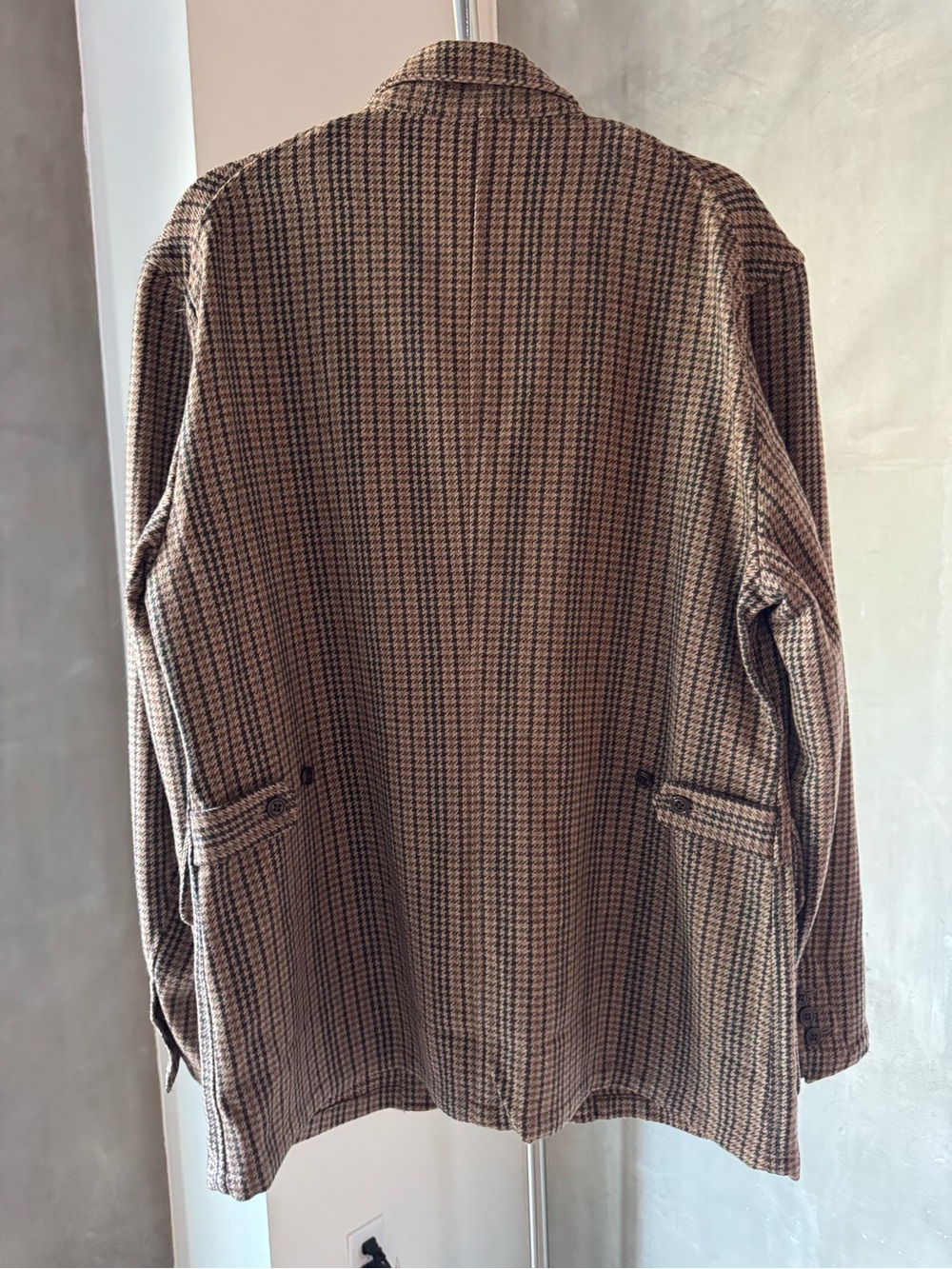 Men's Brown Houndstooth Sport Coat - Tailored Plaid Blazer - Picture 5 of 7